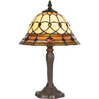 👉 Tafellamp bruin ANTHEA in Tiffany-stijl