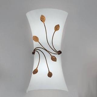 👉 Wandlamp gepatineerd antiek goud Foglie