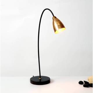 👉 Tafel lamp a++ donkerbruin goud Waardevolle tafellamp Alice, kap