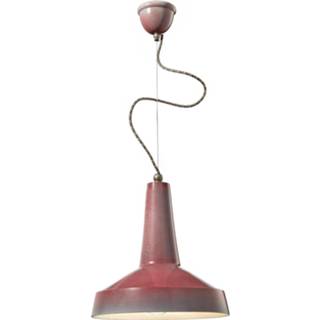 👉 Hang lamp rood genuanceerd keramische hanglamp Matteo in industriële stijl