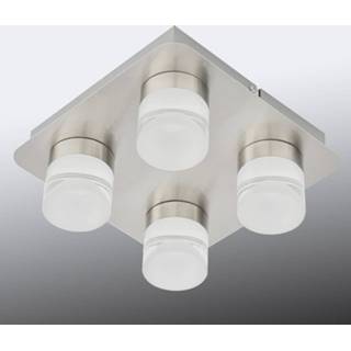👉 Plafondlamp Geborsteld Staal Stefanie met vier Led-lichtbronnen