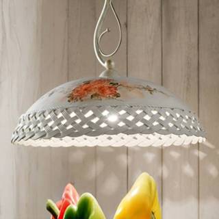 👉 Hanglamp wit CESTA 1-lichts in landhuisstijl