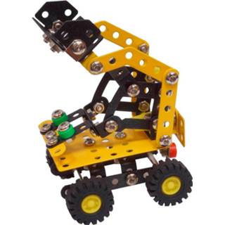 👉 Bouwpakket geel zwart staal Metal Techno Loader Max 13 Cm Geel/zwart 183-delig 8057457730860