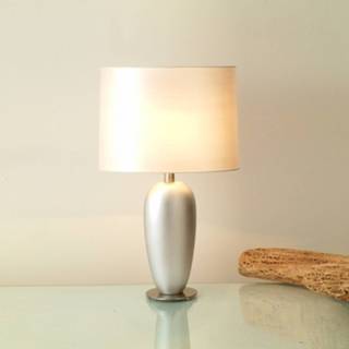 👉 Tafel lamp zilveren zilver tafellamp LAMBDA hoogte 65 cm