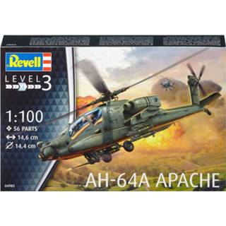 👉 Schaal Ah-64a Apache Revell - 1 -100 Bouwpakket Helikopters 4009803049854