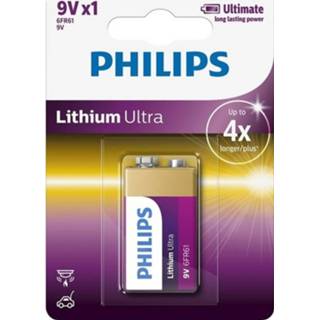 👉 Batterij Philips 9v Lithium Ultra - 1 Stuk 8712581644277