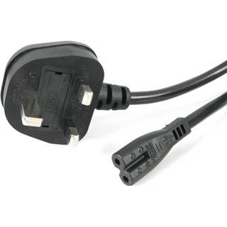 👉 Voedings kabel active StarTech 1 m laptop-voedingskabel - 2 sleuven voor UK BS-1363 naar C7 voedingskabel