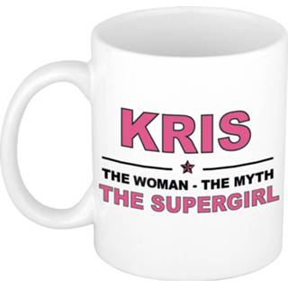 👉 Mok active vrouwen Kris The woman, myth supergirl collega kado mokken/bekers 300 ml