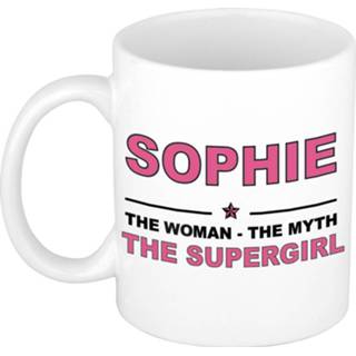👉 Mok active vrouwen Sophie The woman, myth supergirl collega kado mokken/bekers 300 ml