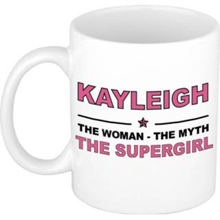 👉 Koffiemok multi keramiek vrouwen Namen / theebeker Kayleigh The woman, myth supergirl 300 ml