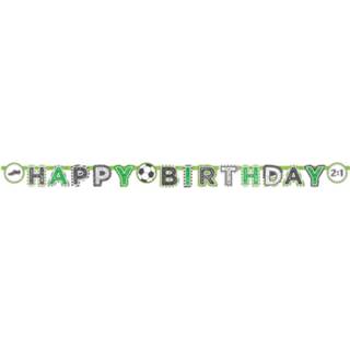 👉 Slinger groen karton Amscan Happy Birthday Voetbal 2 Meter 13051800765