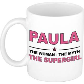 👉 Mok active vrouwen Paula The woman, myth supergirl collega kado mokken/bekers 300 ml