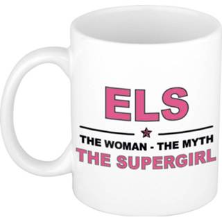 👉 Mok active vrouwen Els The woman, myth supergirl collega kado mokken/bekers 300 ml