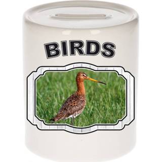 👉 Spaarpot active kinderen Dieren grutto vogel - birds/ vogels spaarpotten 9 cm