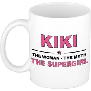 👉 Koffiemok multi keramiek vrouwen Namen / theebeker Kiki The woman, myth supergirl 300 ml