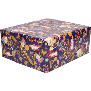 👉 Inpakpapier active 1x Rollen Sinterklaas inpakpapier/cadeaupapier gekleurd 2,5 x 0,7 meter