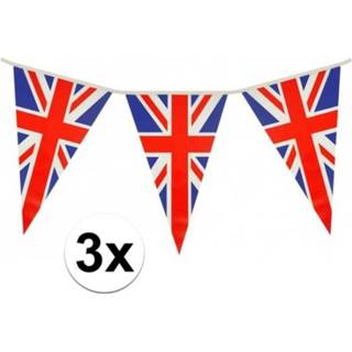 👉 Active 3x Engeland vlaggetjes 7 meter
