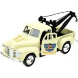 👉 Modelauto kinderen Chevrolet oldtimer 1953 stepside tow truck creme 1:34 - Action products