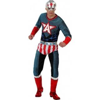 👉 XL mannen Superheld Amerikaanse kapitein verkleed pak/kostuum voor heren