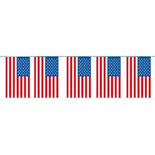 👉 Papieren slinger USA / Amerika 4 meter landen decoratie