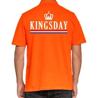 👉 Shirt oranje active mannen Koningsdag Kingsday polo t-shirt met kroontje voor heren