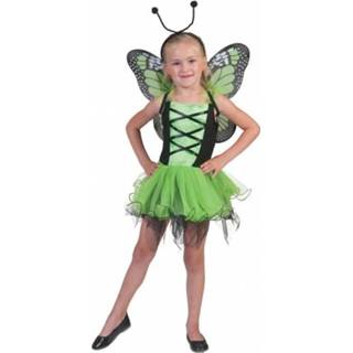 👉 Funny Fashion  Carnaval kostuum Vlinder groen - Groen - Gr.116/122 - Meisjes