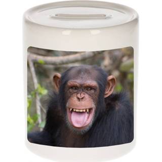 👉 Spaarpot active Foto chimpansee 9 cm - Cadeau apen liefhebber