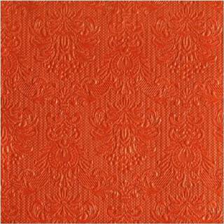 👉 Servet active oranje Luxe servetten barok patroon 3-laags 15x stuks