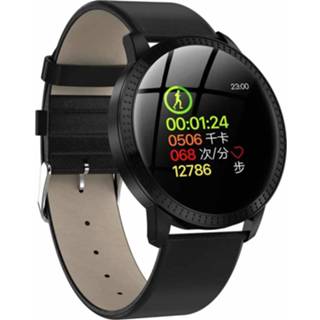 👉 Smartwatch zwart active CF18 1,22 inch kleurenscherm IPX67 waterdichte bluetooth smartwatch, ondersteuning oproepherinnering / hartslagbewaking bloeddrukbewaking slaapbewaking (zwart) 6922884322716