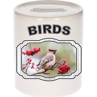 👉 Spaarpot active kinderen Dieren pestvogel - birds/ vogels spaarpotten 9 cm