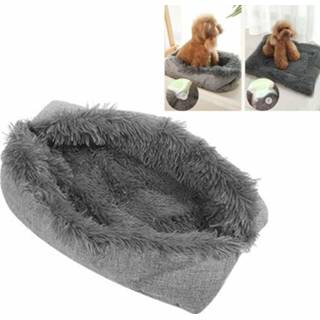 👉 Kattenbakvulling grijs active Kennel Hondenmat Winter Warm voor tweeërlei gebruik, Afmeting: 50x60cm (donkergrijs)