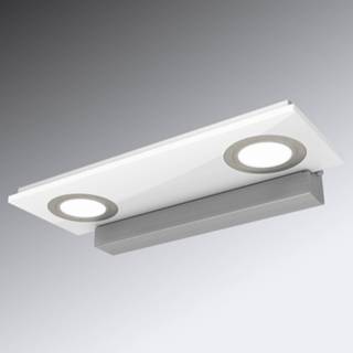 👉 Roestvrij staal wit 2-lichts LED-wandlamp Pano,