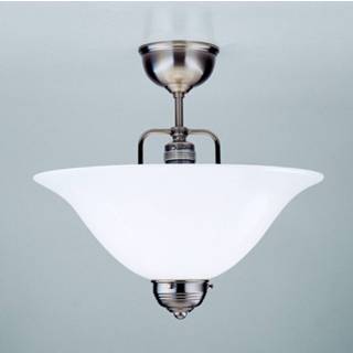 👉 Plafondlamp wit nikkel ROSA, handgemaakt