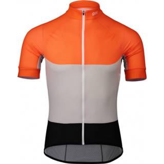 👉 Fiets shirt XL uniseks oranje zwart grijs POC - Essential Road Light Jersey Fietsshirt maat XL, grijs/oranje/zwart 7325541008197