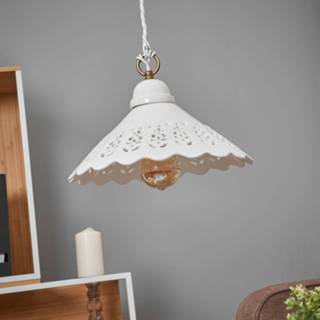 👉 Hang lamp ceramiche a++ wit Hanglamp Pizzo, 1-lamps., 30 cm
