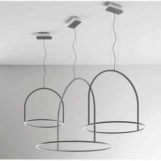 👉 Hang lamp antraciet grijs Buitengewone LED hanglamp U-Light
