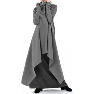 👉 Shirt s vrouwen Cotton|Polyester rood s|m|l|xl|2xl|3xl|4xl|5xl zanzea polyester Waterfall Front Irregular Plus Size Long Sleeve Hoodie Dress