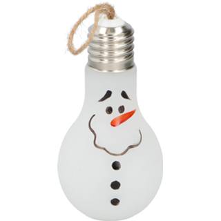👉 Decoratie lamp active 1x Kerst lampjes sneeuwpop met LED verlichting 18 cm