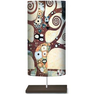 Vloerlamp bruin Klimt I met kunst