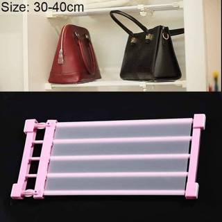 👉 Kledingkast roze active haken Opslag Gelaagde Baffle Kast Plank Slaapzaal Scheidingswand Scheidingswand, Breedte: 24 cm, Stretch Bereik: 30-40 cm (Roze)