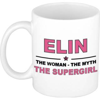 👉 Mok active vrouwen Elin The woman, myth supergirl collega kado mokken/bekers 300 ml