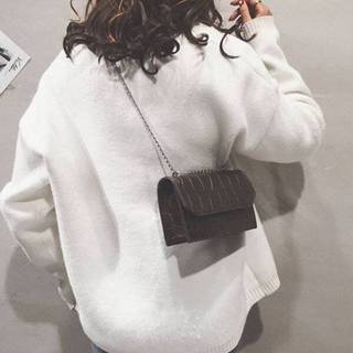 👉 Schoudertas Faux Leather|PU vrouwen multicolor Women Plain Crocodile Pattern Shoulder Bag Crossbody