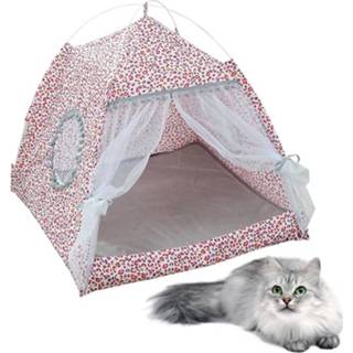 👉 Kattenbakvulling roze m active Four Seasons universele kat kleine hondentent verwijderbare en wasbare huisdiernest, maat: (Leopard Grain Pink)