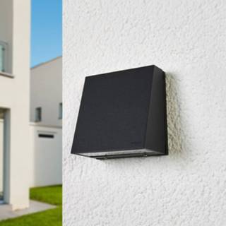 👉 Buiten wandlamp gegoten aluminium warmwit a++ grafiet LED buitenwandlamp 22215K3 9,5x9cm