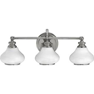 👉 Gepolijst chroom senioren Chroomkleurige opaalglas-wandlamp Ainsley voor bad