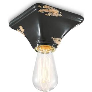 Zwart a++ ferroluce Vintage-plafondlamp C135