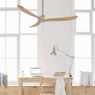 👉 Plafond ventilator hout chroom Plafondventilator Eco Genuino 152chroom/hout licht
