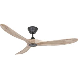 👉 Plafond ventilator hout mat zwart Plafondventilator Eco Genuino 152 zwart/hout licht