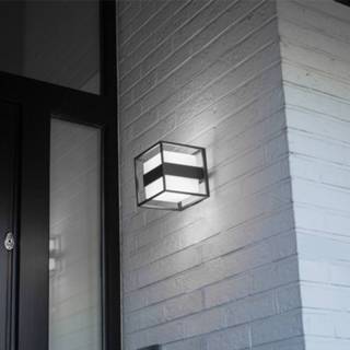 👉 Buiten wandlamp aluminium a+ antraciet warmwit LED Cruz, kubusvormig