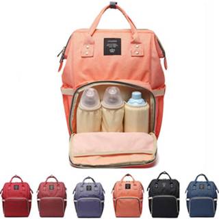 👉 Pamper oxford Wine Red vrouwen multicolor large baby's Baby Diaper Nappy Backpack Capacity Waterproof Changing Bag Care Mother Organizer